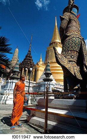 Stock Photo - Thailand, Bangkok, Wat Phra Keo temple. Fotosearch