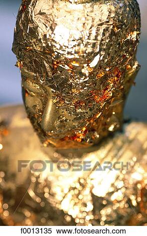 Stock Photography - Thailand, Bangkok, Wat Phra Keo temple, golden buddhas. Fotosearch