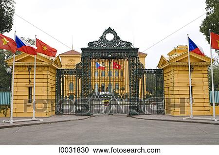 Vietnam, Hanoi, main gate of the presidential palace. View Large Photo Image Stock Image - Vietnam, Hanoi, main gate of the presidential palace.. Fotosearch