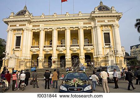 Vietnam, Hanoi, wedding by the opera. View Large Photo Image Picture - Vietnam, Hanoi, wedding by the opera.. Fotosearch