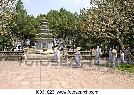 Vietnam, Hue, temple of the celestial lady, Thien Mu pagoda. View Large Photo Image Stock Image - Vietnam, Hue, temple of the celestial lady, Thien Mu pagoda.. Fotosearch