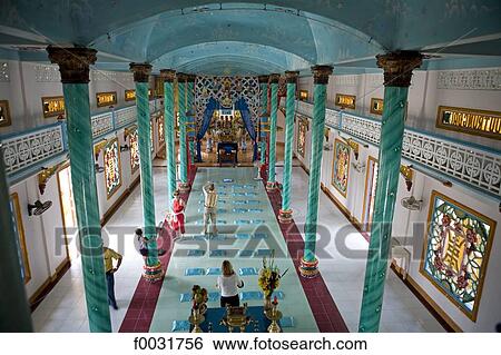 Stock Photograph - Vietnam, near Ho Chi Minh city, Cao Dai temple.. Fotosearch
