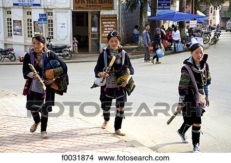 Vietnam, Sappa, Hmong young woman in traditional costume. View Large Photo Image Picture - Vietnam, Sappa, Hmong young woman in traditional costume.. Fotosearch