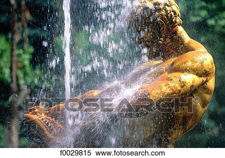 Stock Photography - Russia, near Saint Petersburg, Peterhof palace, detail of a fountain. Fotosearch