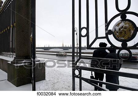 Russia, St Petersburg, exit of the summer garden. View Large Photo Image Picture - Russia, St Petersburg, exit of the summer garden.. Fotosearch