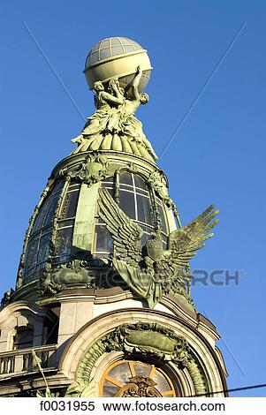Stock Photography - Russia, St Petersburg, Nevsky Prospekt, architectural detail.. Fotosearch