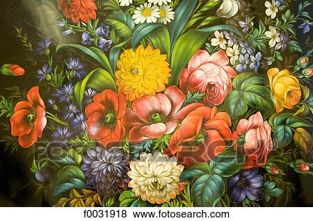 Stock Photo - Russia, St Petersburg, russian museum, pattern of tray with gloss.. Fotosearch