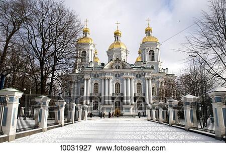 Stock Photo - Russia, St Petersburg, Saint Nicolas naval cathedral.. Fotosearch