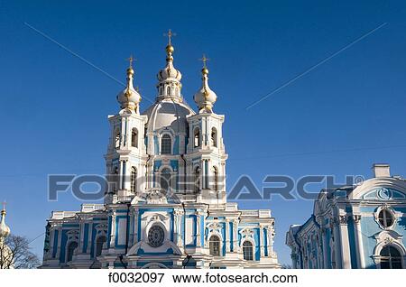 Russia, St Petersburg, Smolny cathedral. View Large Photo Image Stock Photo - Russia, St Petersburg, Smolny cathedral.. Fotosearch