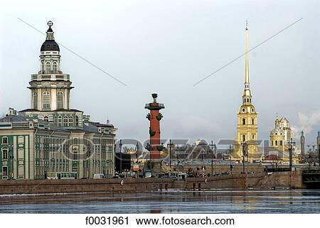 Russia, St Petersburg, the Peter and Paul cathedral, the Kuntskamera and the rostral column. View Large Photo Image Stock Image - Russia, St Petersburg, the Peter and Paul cathedral, the Kuntskamera and the rostral column.. Fotosearch