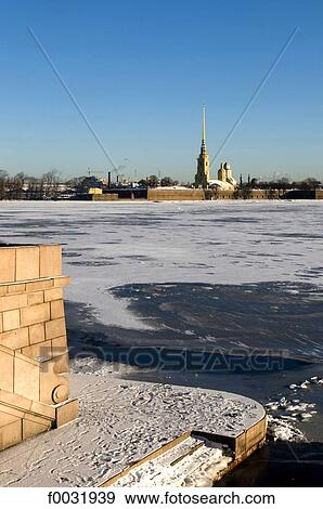 Russia, St Petersburg, Vassilievsky island, a view from the Peter and Paul fortress. View Large Photo Image Stock Photo - Russia, St Petersburg, Vassilievsky island, a view from the Peter and Paul fortress.. Fotosearch