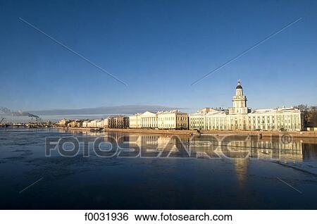 Russia, St Petersburg, Vassilievsky island, University quay and the Kuntskamera. View Large Photo Image Stock Photograph - Russia, St Petersburg, Vassilievsky island, University quay and the Kuntskamera.. Fotosearch