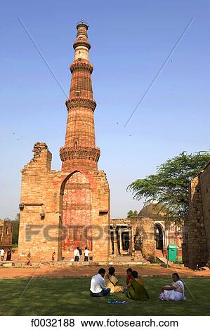 India, near New Delhi, Qutab Minar. View Large Photo Image Stock Photo - India, near New Delhi, Qutab Minar.. Fotosearch