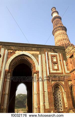 India, near New Delhi, Qutab Minar. View Large Photo Image Stock Photograph - India, near New Delhi, Qutab Minar.. Fotosearch