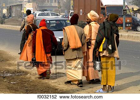 Stock Image - India, near New Delhi, sadhus.. Fotosearch