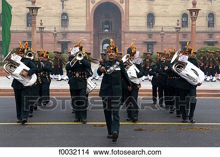 India, New Delhi, district of the ministry and parliament, military parade. View Large Photo Image Picture - India, New Delhi, district of the ministry and parliament, military parade.. Fotosearch
