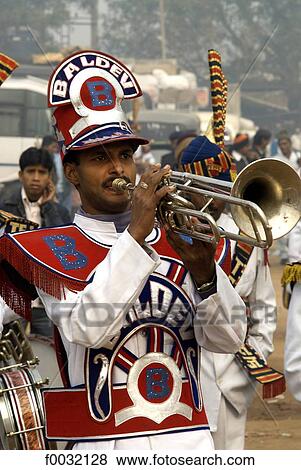 India, New Delhi, fanfare during the anniversary of the martyr of Guru Tegh Baradur. View Large Photo Image Stock Photo - India, New Delhi, fanfare during the anniversary of the martyr of Guru Tegh Baradur.. Fotosearch