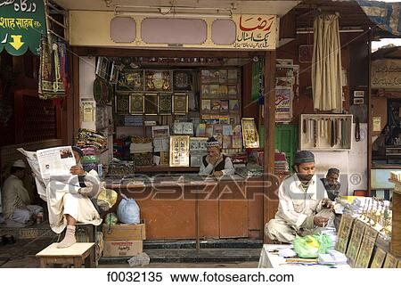 India, New Delhi, market near the Jama Masjid. View Large Photo Image Stock Photography - India, New Delhi, market near the Jama Masjid.. Fotosearch