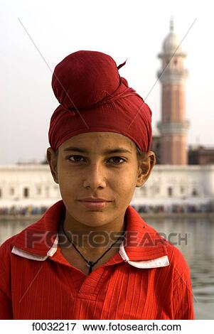 India, Punjab, Amritsar, the Golden Temple, portrait of a sikh. View Large Photo Image Stock Photo - India, Punjab, Amritsar, the Golden Temple, portrait of a sikh.. Fotosearch