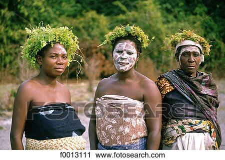 Stock Image - Cameroon, Omboue, Djembe women.. Fotosearch