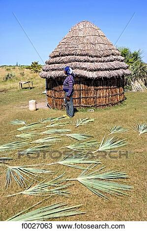 Stock Image - South Africa, Zululand, traditional hut. Fotosearch
