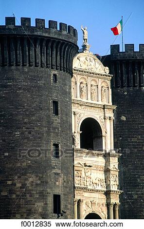 Italy, Naples, castel nuovo View Large Photo Image Stock Photography - Italy, Naples, castel nuovo. Fotosearch