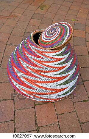 Stock Photo - South Africa, Zululand, Durban, telephone wire basket. Fotosearch