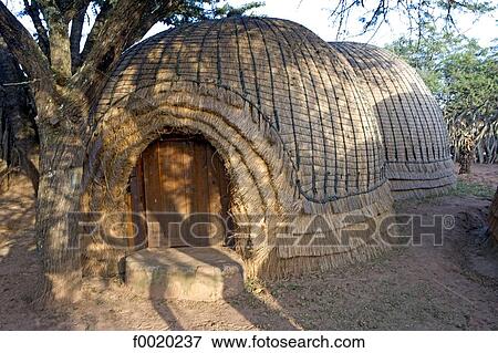 Stock Photo - South Africa, Zululand, traditional huts. Fotosearch