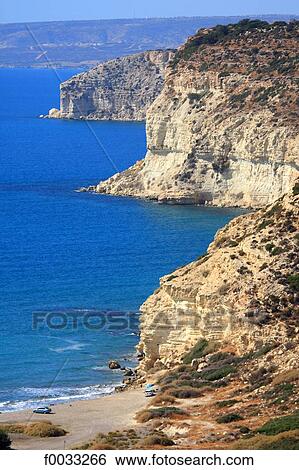 Cyprus, Kourion, cliffs and beach View Large Photo Image Stock Photograph - Cyprus, Kourion, cliffs and beach. Fotosearch