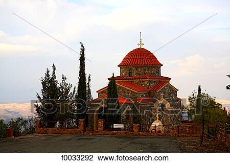Stock Image - Cyprus, Larnaca, chapel near Stavrovouni monastery. Fotosearch