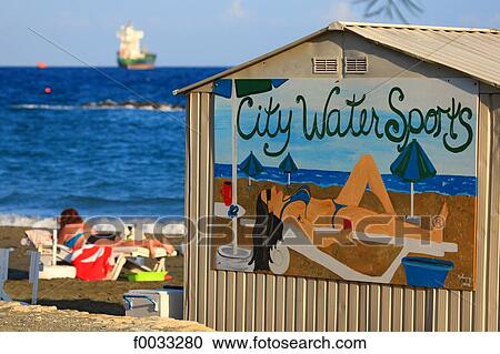 Stock Image - Cyprus, Limassol, beach. Fotosearch