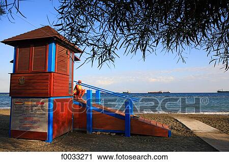 Cyprus, Limassol, cabin of the life-guards View Large Photo Image Stock Image - Cyprus, Limassol, cabin of the life-guards. Fotosearch