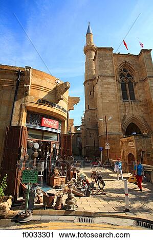 Cyprus, Nicosia, antiquary and mosque of Selim at back View Large Photo Image Stock Image - Cyprus, Nicosia, antiquary and mosque of Selim at back. Fotosearch