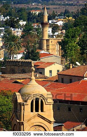 Cyprus, Nicosia, Panayia Faneromeni church and the mosque of Selim at back View Large Photo Image Stock Photography - Cyprus, Nicosia, Panayia Faneromeni church and the mosque of Selim at back. Fotosearch
