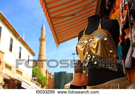 Cyprus, Nicosia, shopping street and mosque of Selim at back View Large Photo Image Stock Photo - Cyprus, Nicosia, shopping street and mosque of Selim at back. Fotosearch