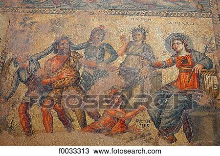 Cyprus, Paphos, house of Dionysos, mosaic View Large Photo Image Stock Image - Cyprus, Paphos, house of Dionysos, mosaic. Fotosearch