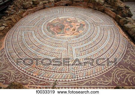 Cyprus, Paphos, house of Dionysos, mosaic View Large Photo Image Stock Photo - Cyprus, Paphos, house of Dionysos, mosaic. Fotosearch