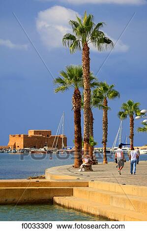 Cyprus, Paphos, the port and the Paphos castle View Large Photo Image Stock Photo - Cyprus, Paphos, the port and the Paphos castle. Fotosearch
