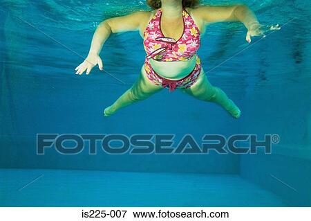 A woman dancing underwater View Large Photo Image Stock Photo - A woman dancing underwater. Fotosearch