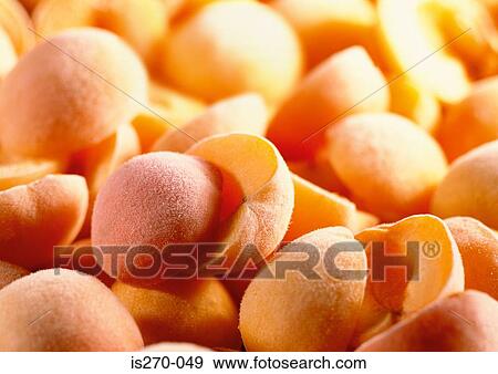 Pink sliced peaches View Large Photo Image Stock Photo - Pink sliced peaches. Fotosearch