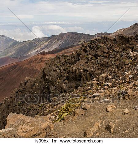 Barren landscape, Haleakala, Maui, Hawaii View Large Photo Image Picture - Barren landscape, Haleakala, Maui, Hawaii. Fotosearch