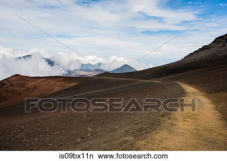 Barren landscape, Haleakala, Maui, Hawaii View Large Photo Image Picture - Barren landscape, Haleakala, Maui, Hawaii. Fotosearch
