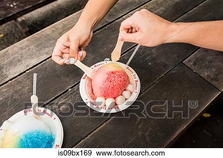 Bowls of shave ice, Haleiwa, Oahu, Hawaii View Large Photo Image Stock Photo - Bowls of shave ice, Haleiwa, Oahu, Hawaii. Fotosearch