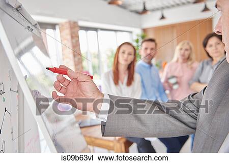 Businessman using whiteboard in presentation View Large Photo Image Stock Image - Businessman using whiteboard in presentation. Fotosearch