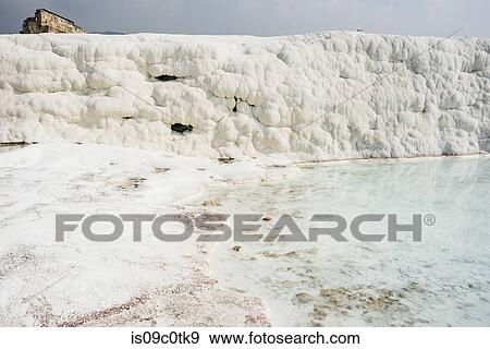 Calcium carbonate terraces of Pamukkale (ancient Hierapolis), Turkey View Large Photo Image Stock Photo - Calcium carbonate terraces of Pamukkale (ancient Hierapolis), Turkey. Fotosearch
