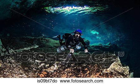 Cenote cave diving, Tulum, Quintana Roo, Mexico View Large Photo Image Picture - Cenote cave diving, Tulum, Quintana Roo, Mexico. Fotosearch