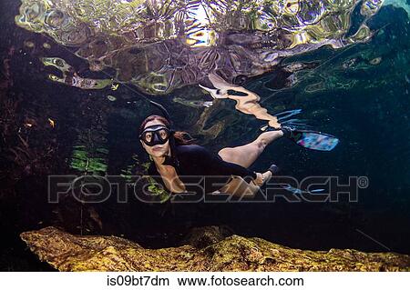 Cenote diving, Cenote Crystalino, Tulum, Quintana Roo, Mexico View Large Photo Image Picture - Cenote diving, Cenote Crystalino, Tulum, Quintana Roo, Mexico. Fotosearch