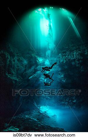 Cenote diving, Pit Cenote, Tulum, Quintana Roo, Mexico View Large Photo Image Stock Photo - Cenote diving, Pit Cenote, Tulum, Quintana Roo, Mexico. Fotosearch