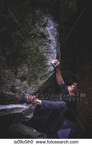 Climber bouldering in forest, Squamish, Canada View Large Photo Image Stock Image - Climber bouldering in forest, Squamish, Canada. Fotosearch