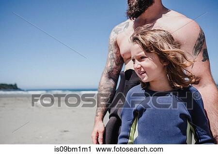 Father and daughter on beach, Tofino, Canada View Large Photo Image Stock Image - Father and daughter on beach, Tofino, Canada. Fotosearch